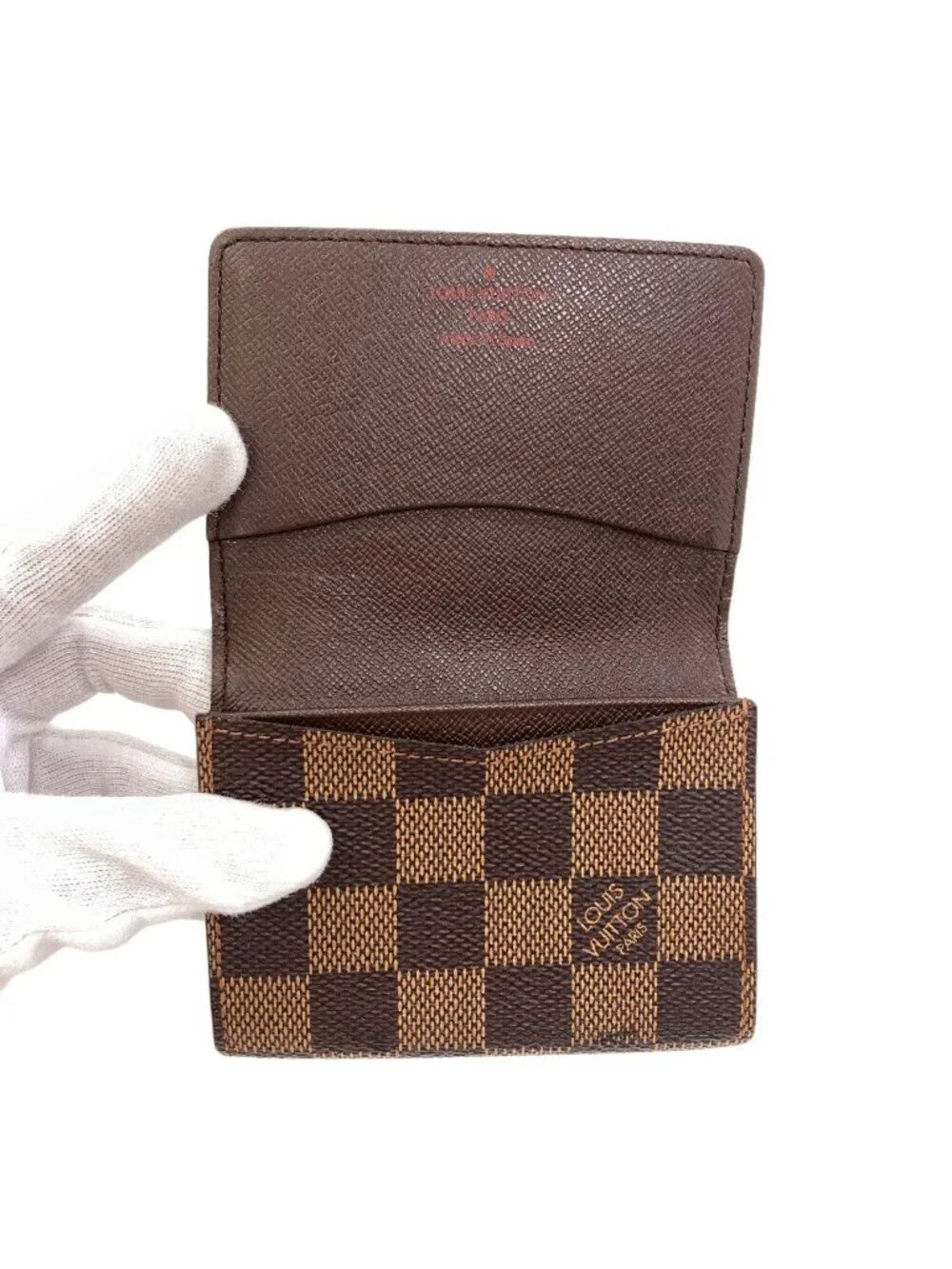 Louis Vuitton Envelope Business Card Holder Case Damier Canvas